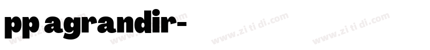 pp agrandir字体转换 pp agrandir字体转换